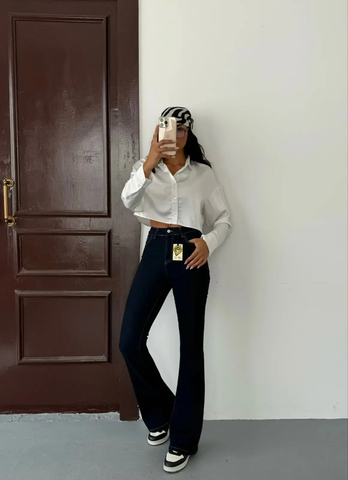 Likralı İspanyol Flare Jeans