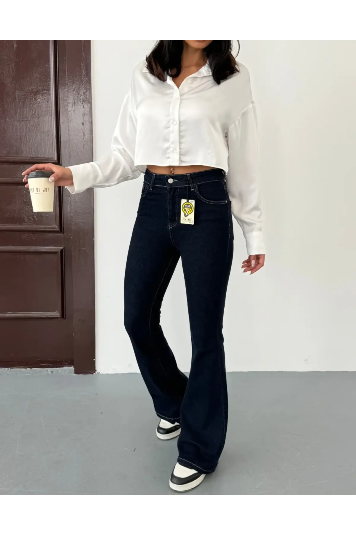 Likralı İspanyol Flare Jeans