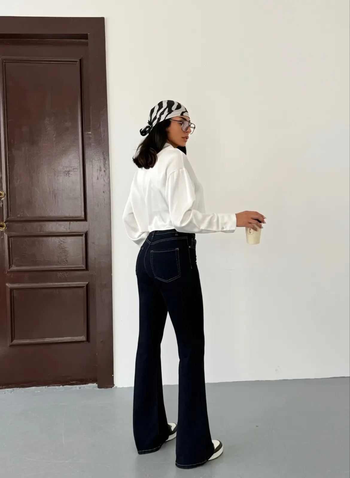 Likralı İspanyol Flare Jeans