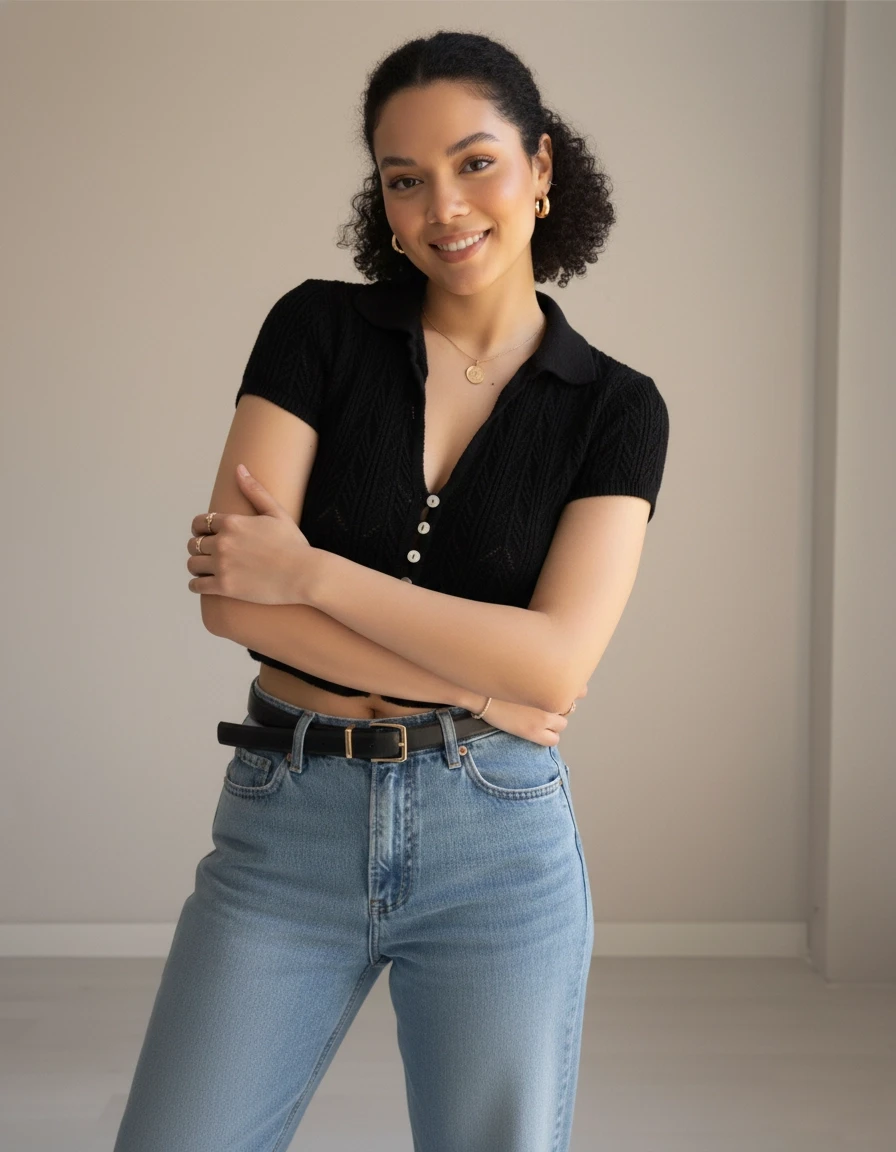 Polo Yaka Sıfır Kol Buklet