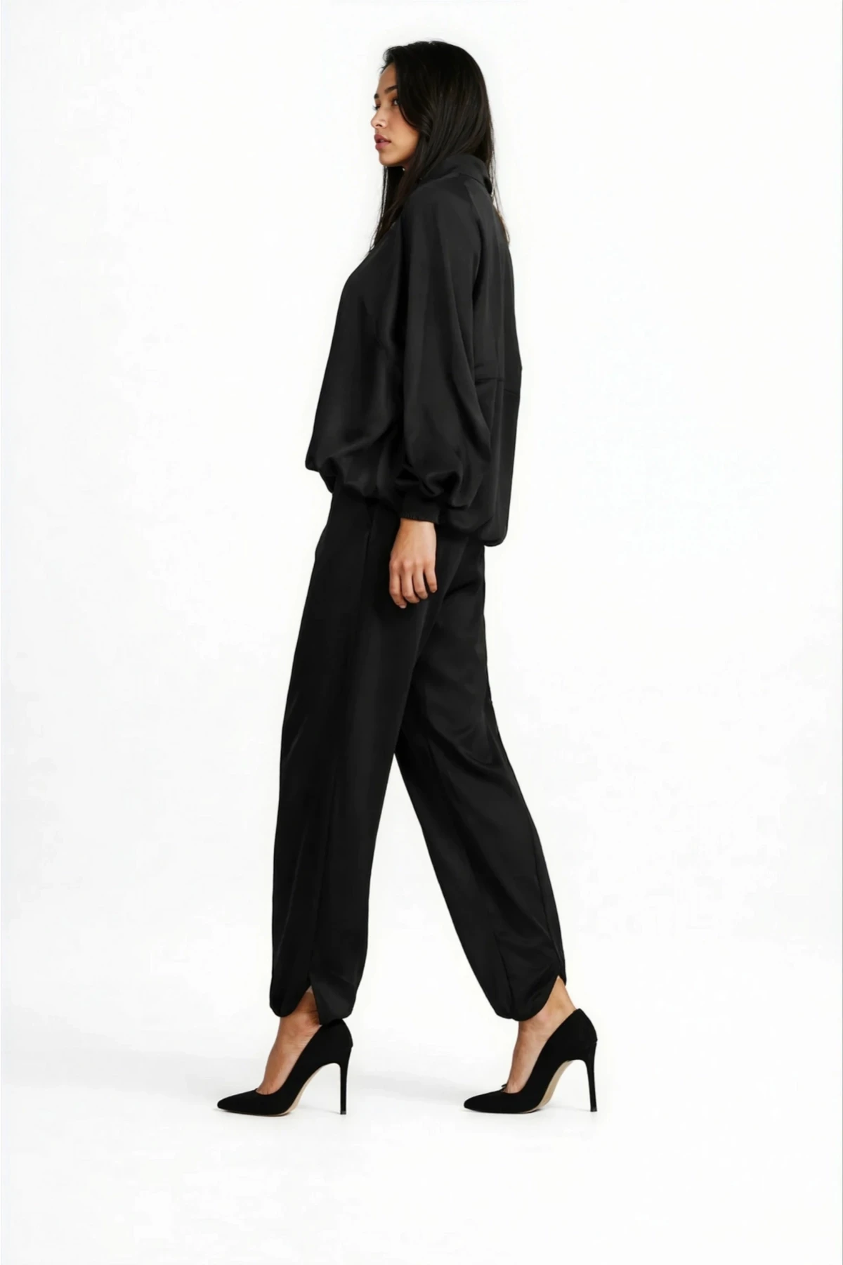 Şalvar Alt Üst Takım Siyah