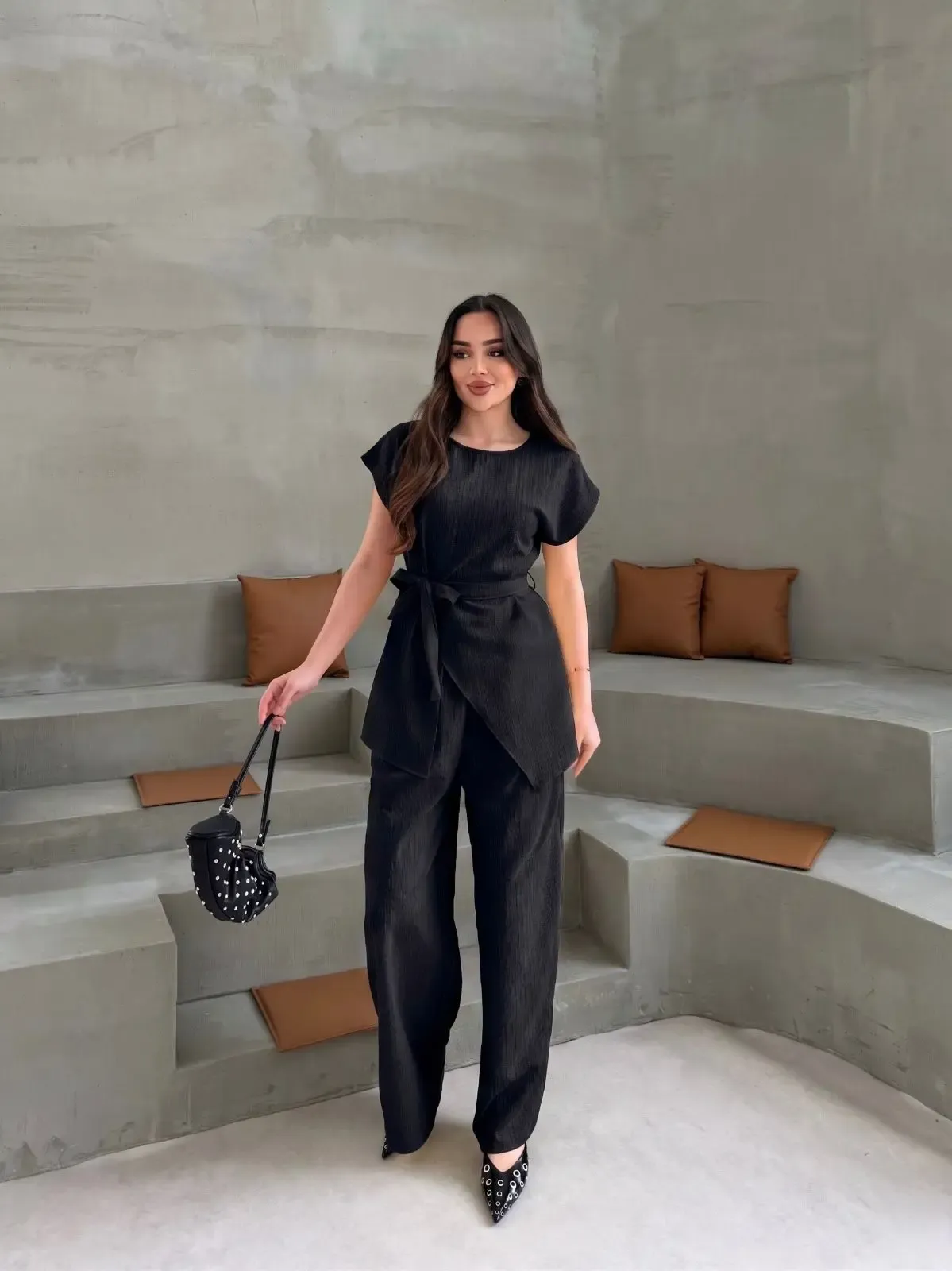 Siyah Yarım Kol Tarak Boşluğu Takım