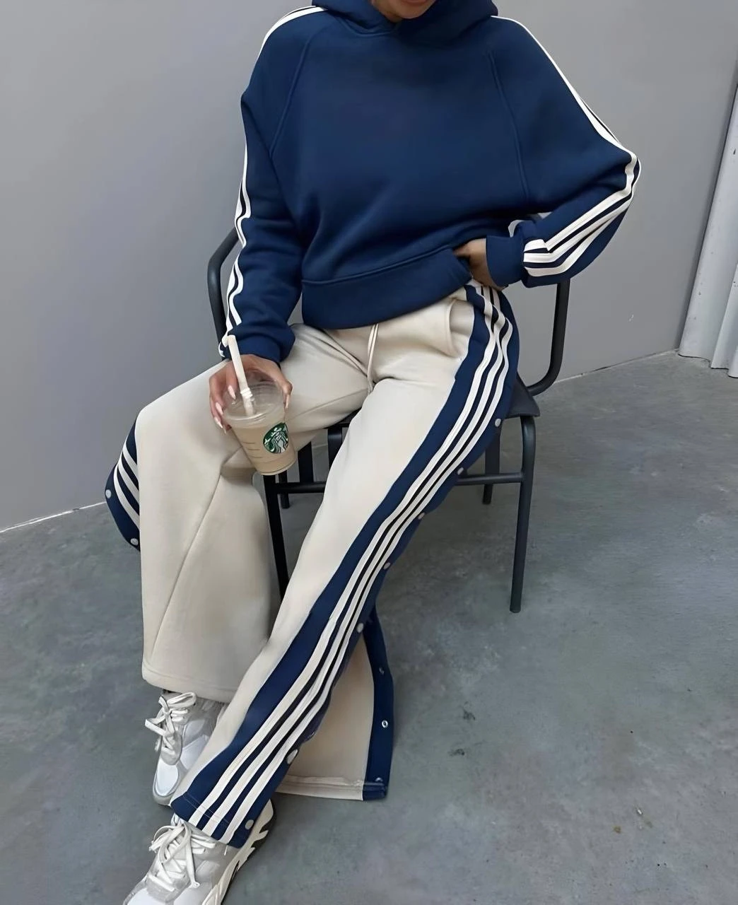 Skuba Kumaş Yanları Çıtçıtlı Takım Lacivert