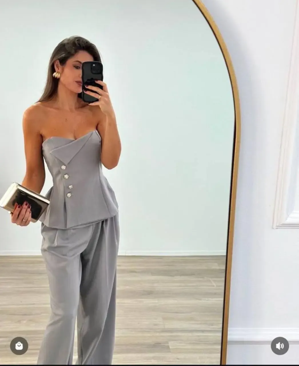 Straplez Bluz ve Pantalon  Alt Üst Takım