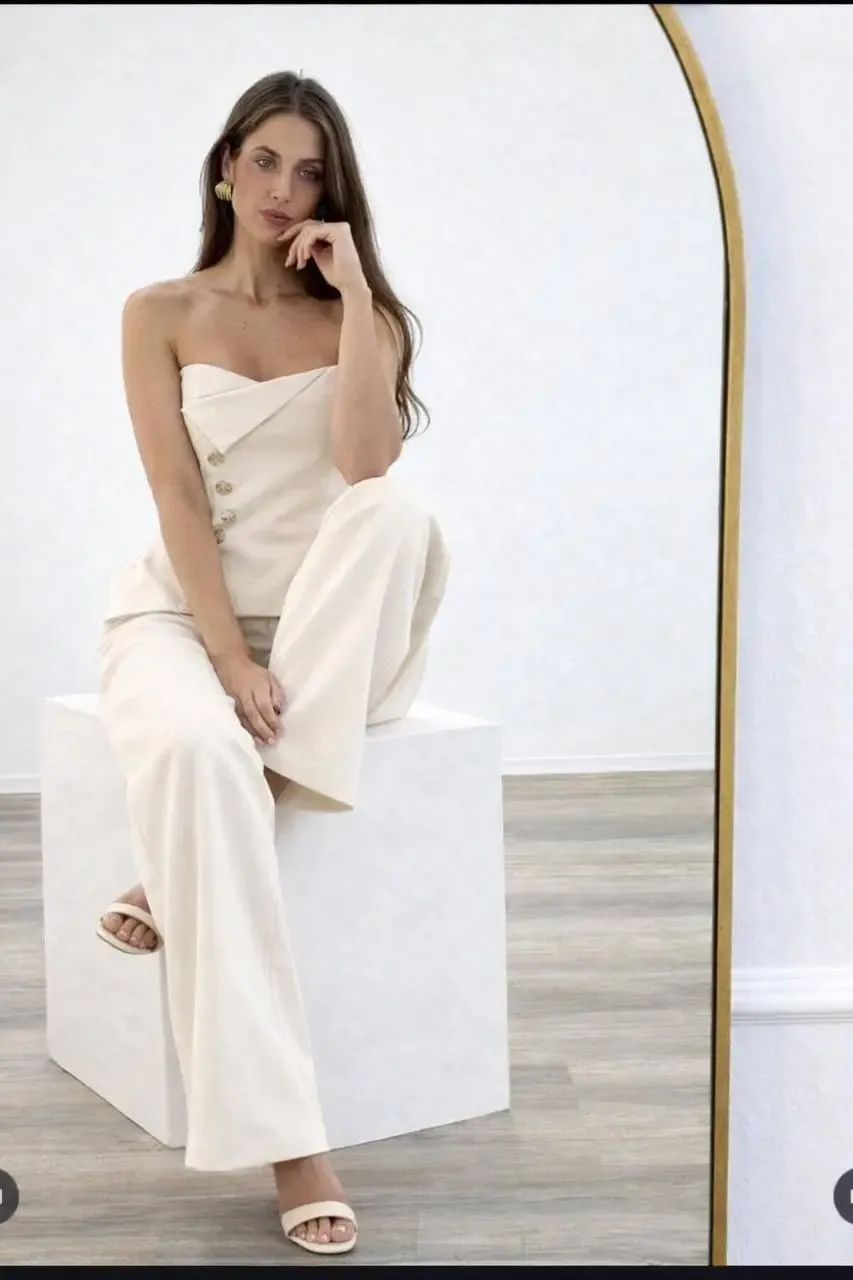 Straplez Bluz ve Pantalon  Alt Üst Takım