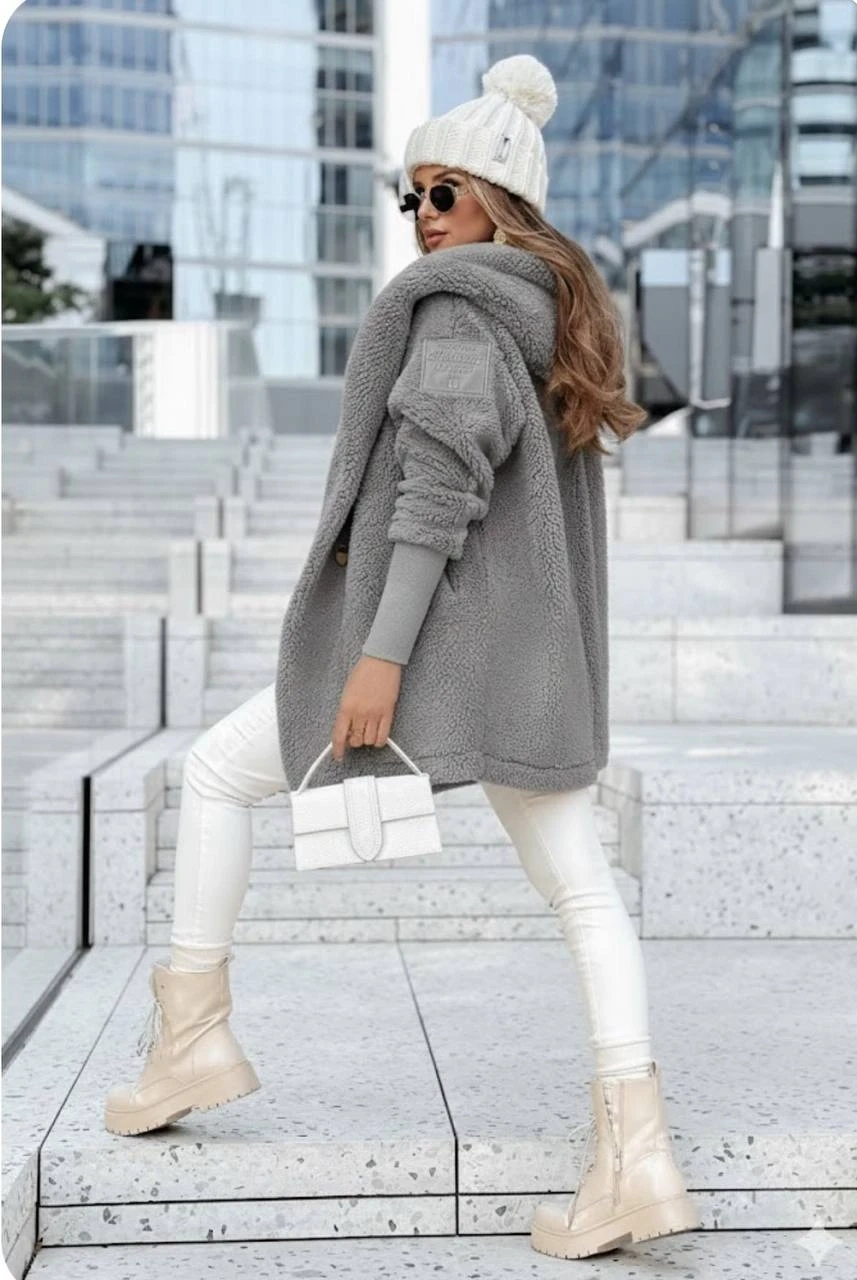 Welsoft Kumaş Kapşonlu Salaş Mont