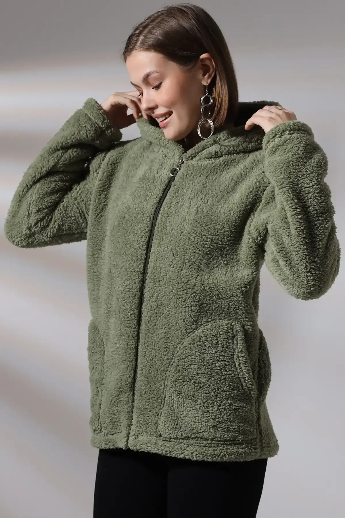 Fermuarlı Polar Sweat-plrsw-123-yysl