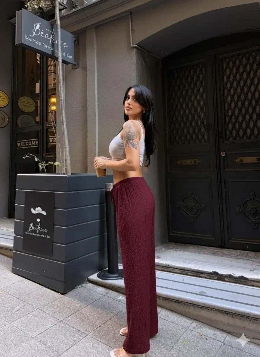 Gofre Bol Paça Pantalon Bordo-gfr1001-brd