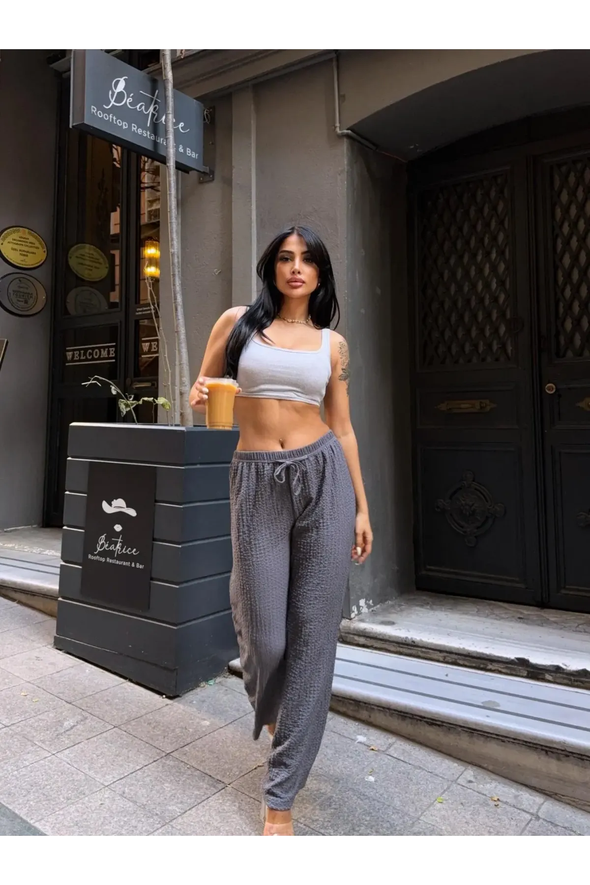 Gofre Bol Paça Pantalon Gri-gfr1001-gr