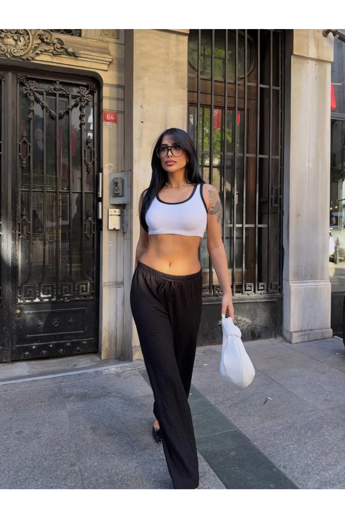 Gofre Bol Paça Pantalon Siyah-gfr1001-syh