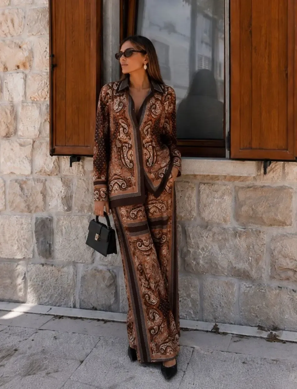 İthal Jessica Kumaş Desenli Alt Üst Takım