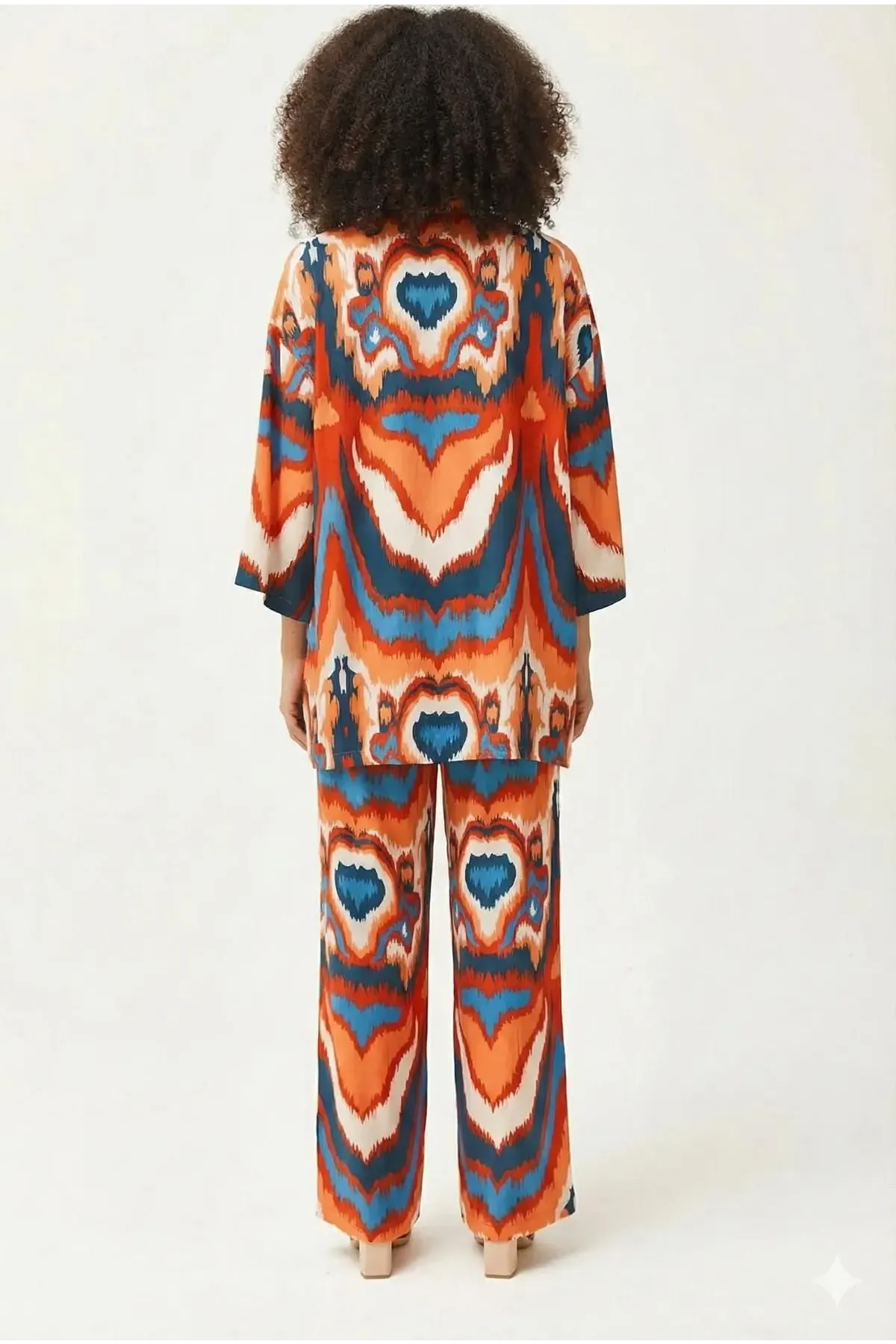 Kimono Pantalon Alt Üst Cepli Takım-lkr101-tr