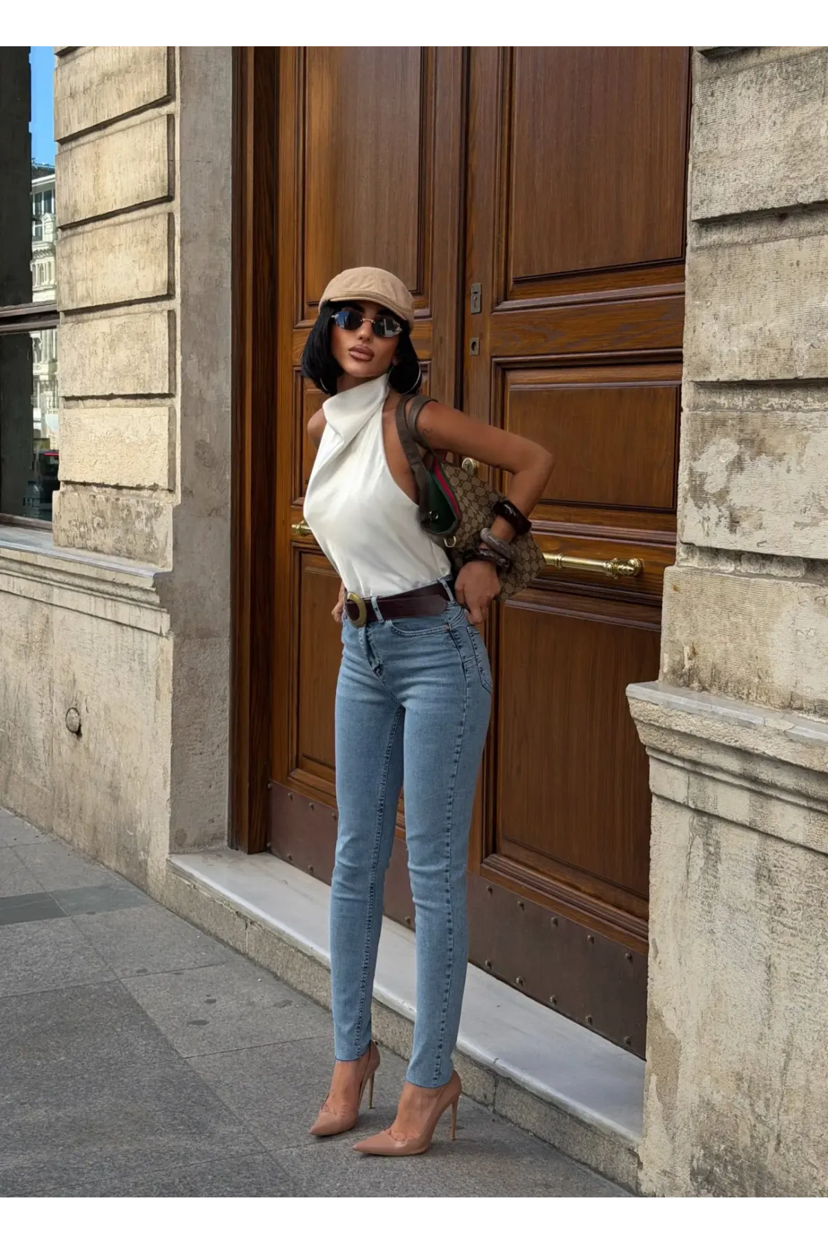 Likralı Toparlayıcı Özellikli Push Up Skinny Jeans