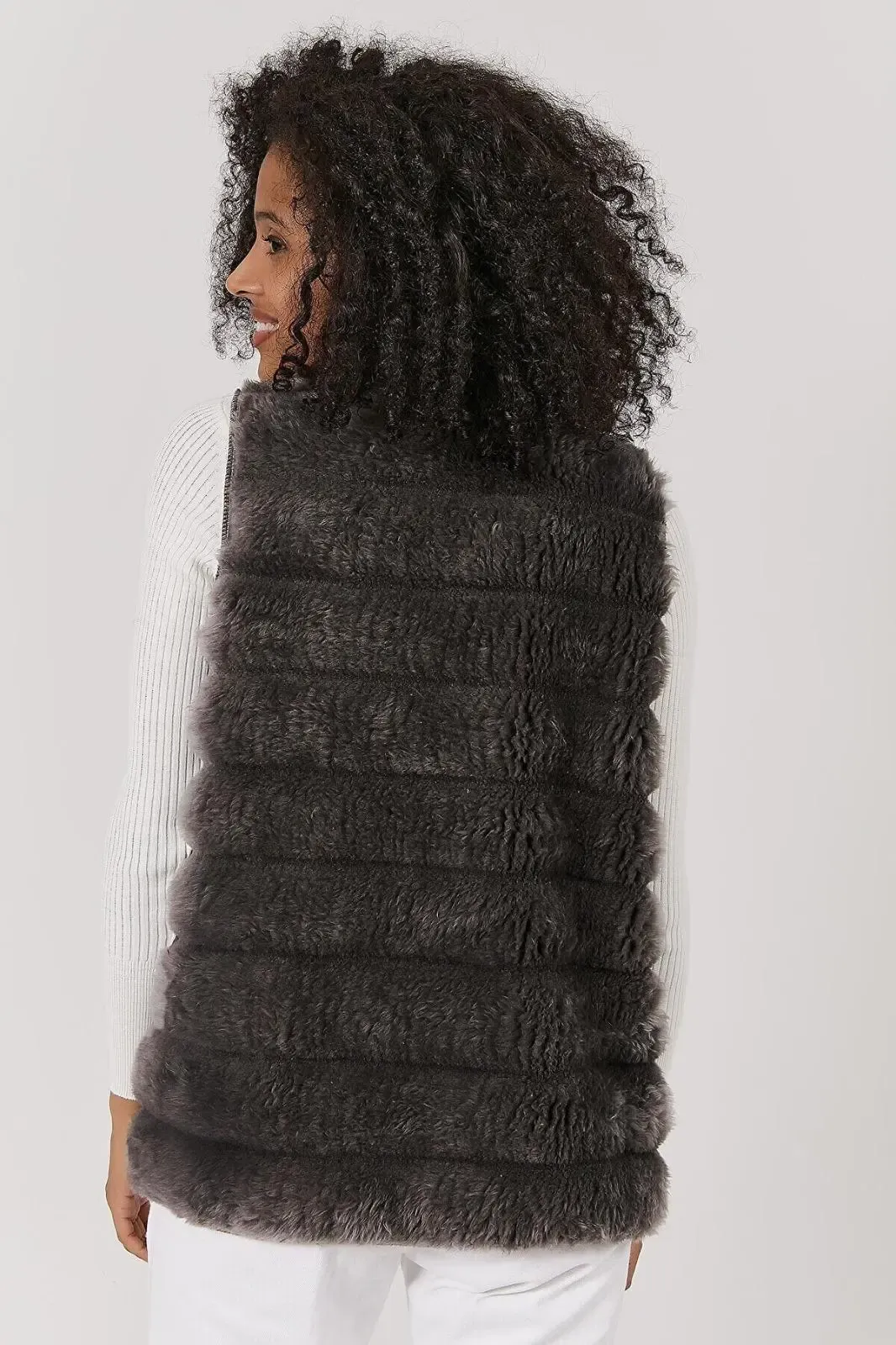 Peluş Suni Kürk Yelek-krkylk-110-ant