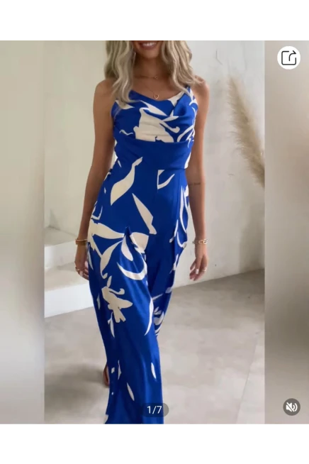 Mikro Kumaş Desenli Tulum