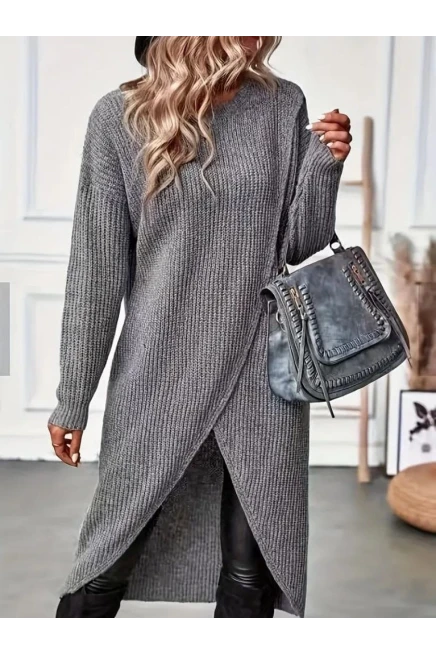 Çapraz Kesim Triko Elbise&Tunik