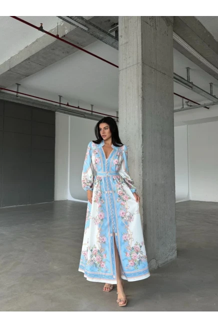 İthal Babel Kumaş Maxi Elbise