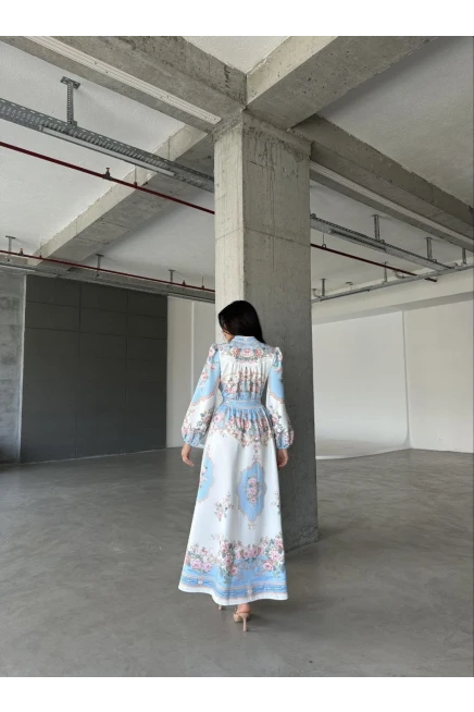 İthal Babel Kumaş Maxi Elbise