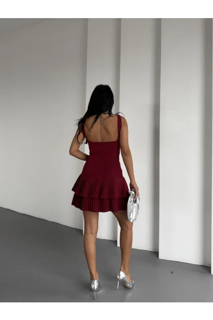 İthal Dabıl Kumaş Piliseli Z@ra@ Model Elbise ** İçi şortludur