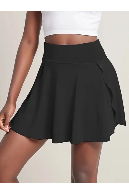 Yüksek Bel Cepli Sandy Short Etek