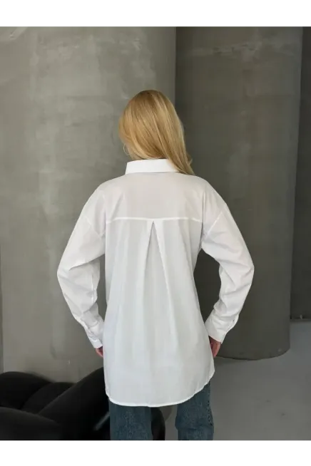 Bağlama Detay Oversize Gömlek