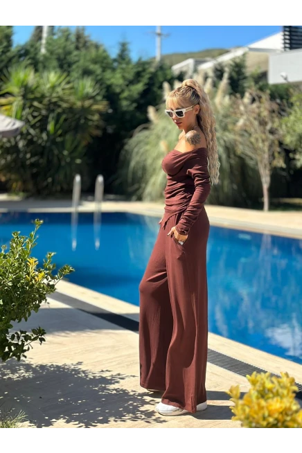 Buzi Kumaş Takım Kahve