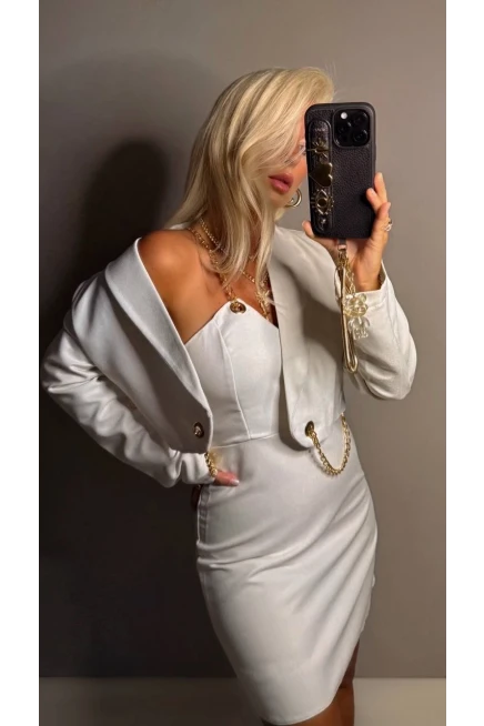 Ceketli Tasarım Elbise Takım