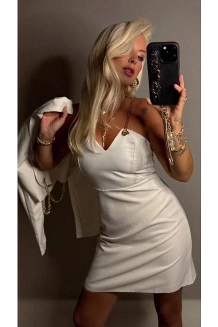 Ceketli Tasarım Elbise Takım