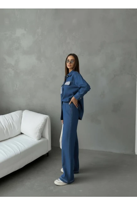 Cep Taş Detay Kot Alt Üst Takım