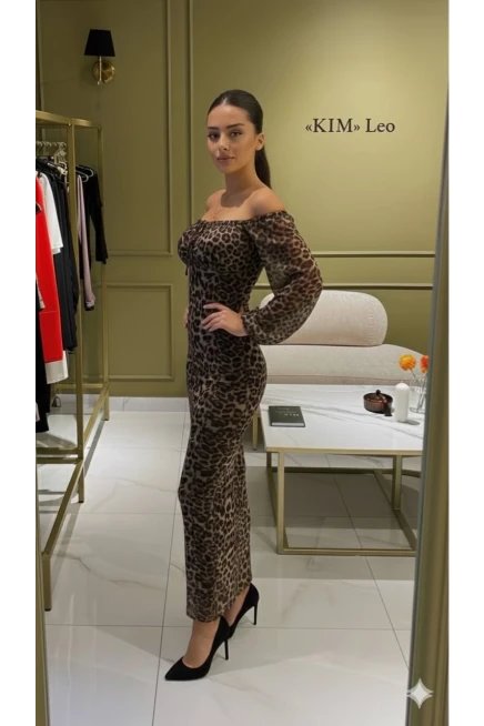 Dijital Baskılı Likralı Tül Kumaş Astarlı Drapeli Elbise