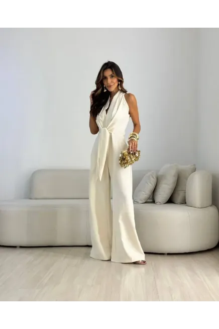 İthal Hürrem Kumaş Bağlama Detay Tulum