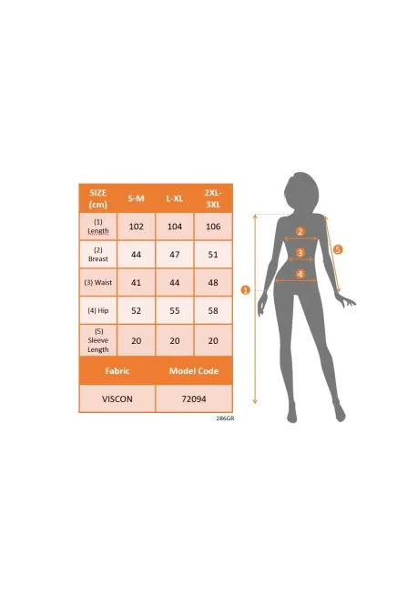 Kadın Kısa Kollu V Yaka Ve Yaka Ribana Detay Midiboy Viskon Elbise, 27055