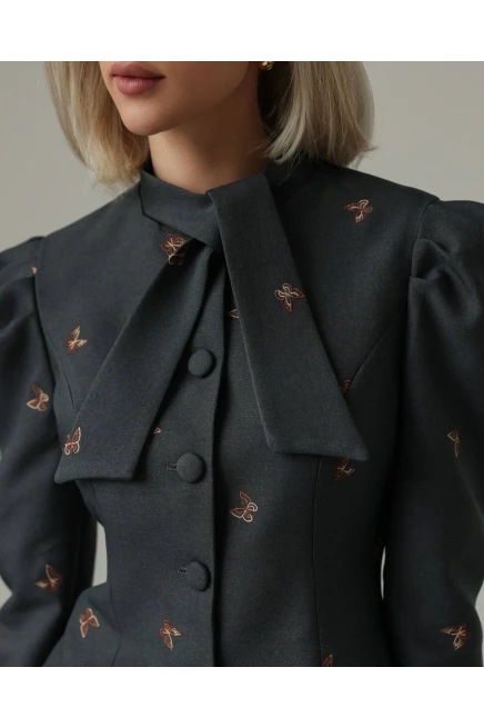 Kelebek Desenli Etekli Alt Üst Takım