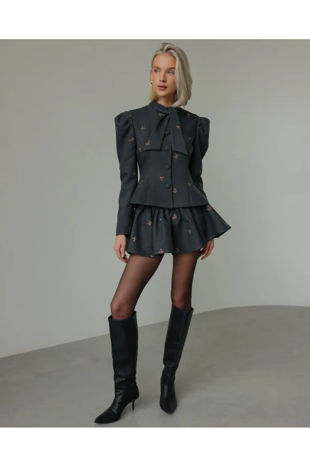 Kelebek Desenli Etekli Alt Üst Takım