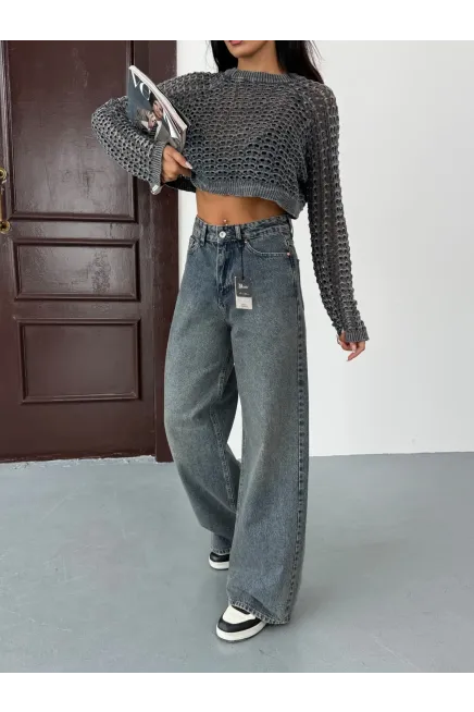 Likrasız Baggy Jeans
