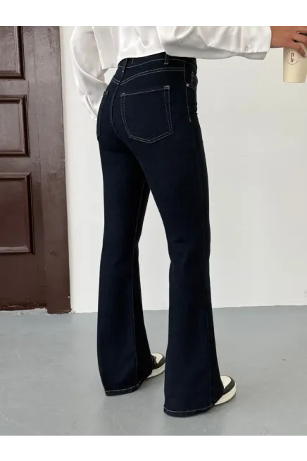Likralı İspanyol Flare Jeans