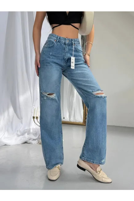 Likrasız Straıght Fit jeans