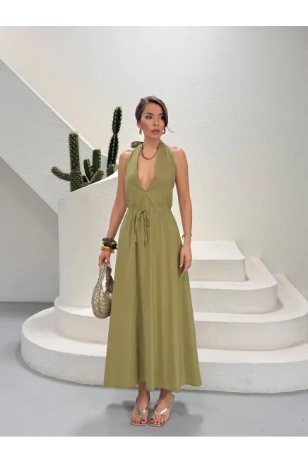 Modal Kumaş Sırt Detay Elbise