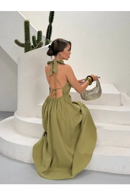 Modal Kumaş Sırt Detay Elbise