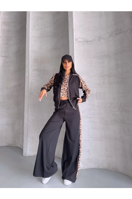 Oysh Kumaş Leopar Desen 3lü Takım