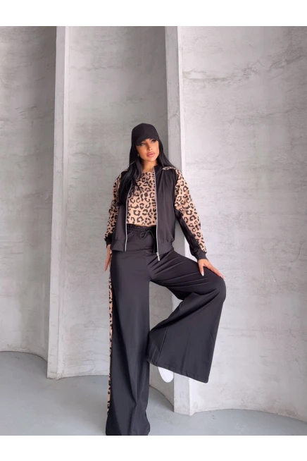 Oysh Kumaş Leopar Desen 3lü Takım