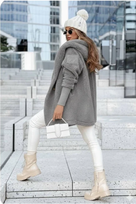 Welsoft Kumaş Kapşonlu Salaş Mont