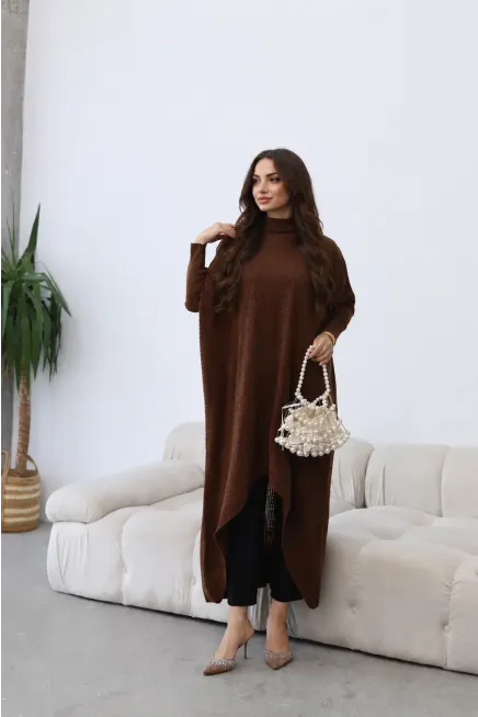 Boğazlı Triko Tunik