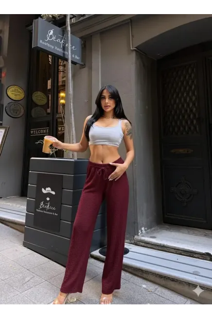Gofre Bol Paça Pantalon Bordo-gfr1001-brd