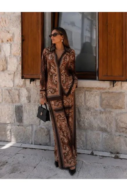 İthal Jessica Kumaş Desenli Alt Üst Takım - 3