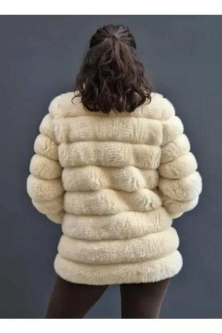 Peluş Suni Kürk Ceket-krk-1001-bkrm