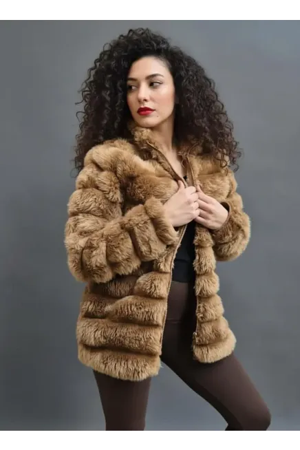 Peluş Suni Kürk Ceket-krk-1001-kkv