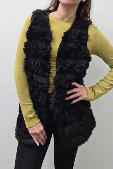 Peluş Suni Kürk Yelek-krkylk-110-khv