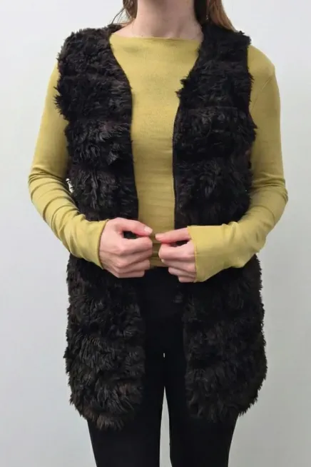 Peluş Suni Kürk Yelek-krkylk-110-khv