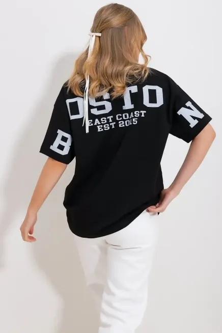 Sırt Baskılı Oversize T-Shirt-cln105-syh